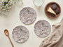 Hermia Bubble Set de 6 Platos de Postre en Porcelana 100% Beige y Negro 19.3 x 19.3 x 2 cm